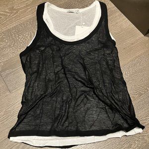 Zara 2-in-1 Black & White Tank Top - NWT